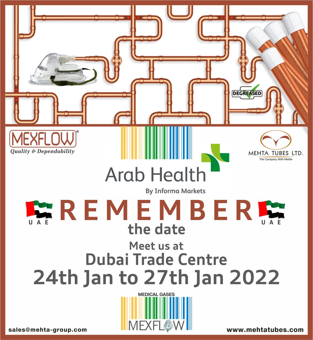 Mehta Tubes Ltd at Arab Health By Informa Markets